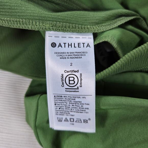 Athleta Mid Rise Brooklyn Ankle Pants in Green Women's Size 2 - Picture 6 of 7